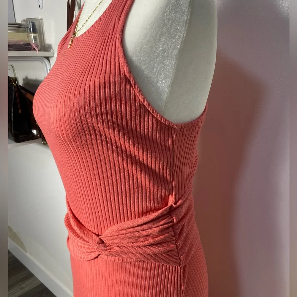 Anthropologie Raspberry Ribbed Kingsolver Sleeveless Dress  Size Small - Picture 7 of 12